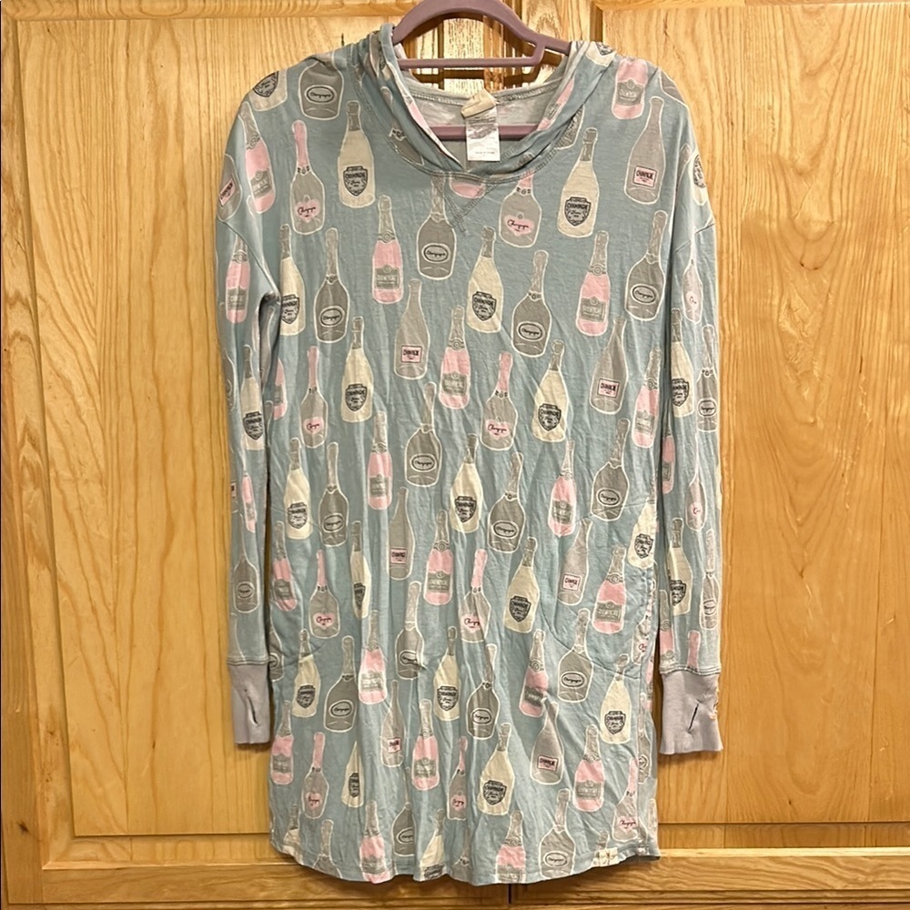 Munki Munki Hooded Night Gown champagne